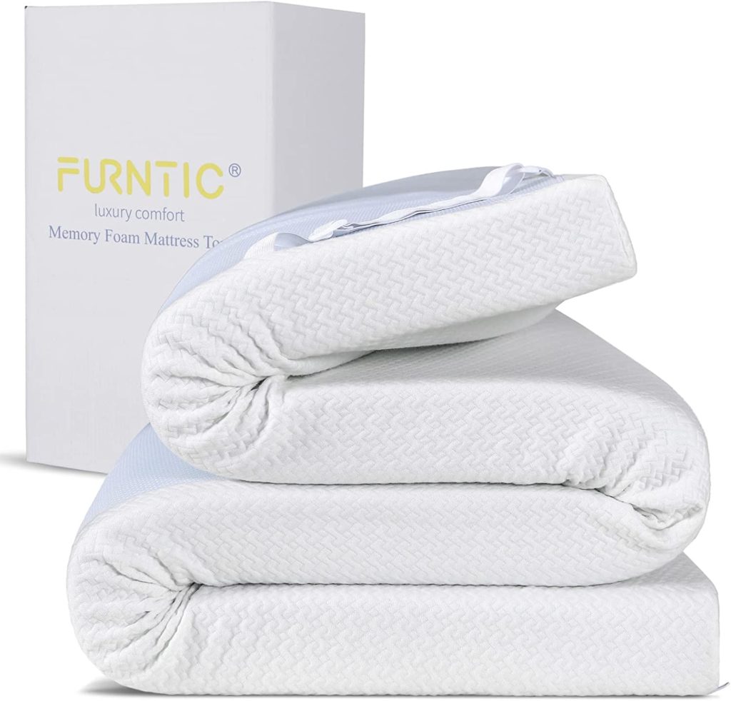 Furntic Gel Memory Foam Dual Layer Cooling Mattress Topper