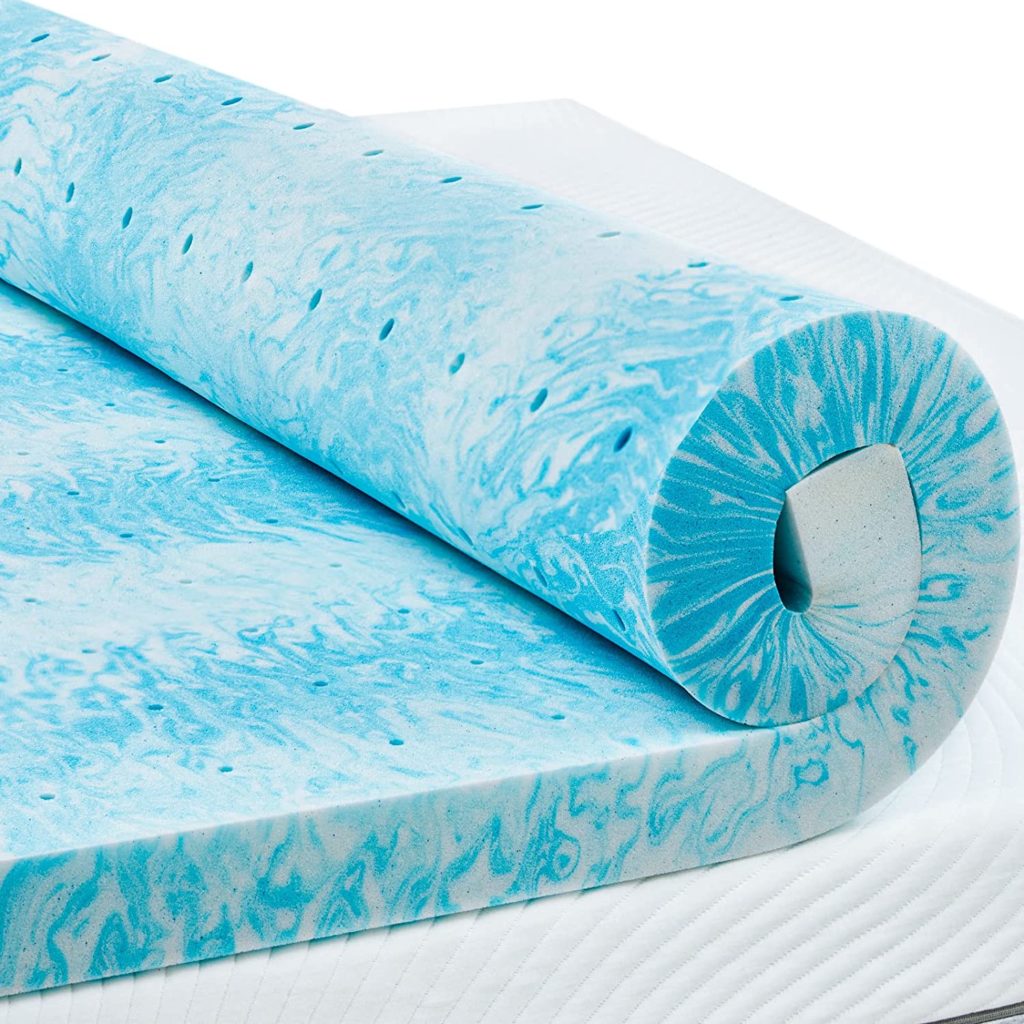 PERLECARE Memory Foam Mattress Topper with Gel Infusion